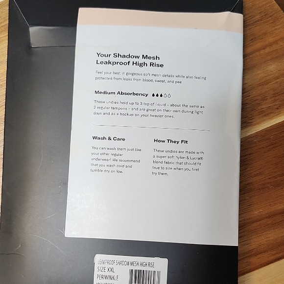 Knix Shadow Mesh Leakproof High Rise - Purple - Picture 3 of 5